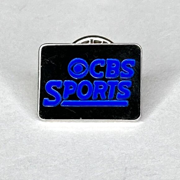 VTG CBS Sports Blue Silver Hat/Jacket/Lapel Pin - Picture 4 of 9